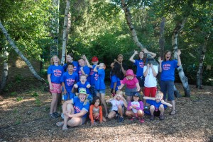 2015 campers group photo at the Kellogg Bird Sanctuary