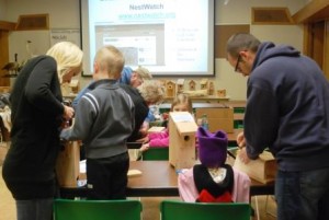 Families build nestboxes at the Sanctuary's Build-a-Box program