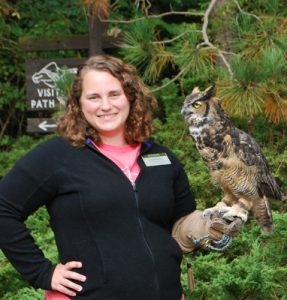 Lisa Duke and Great Horned Owl